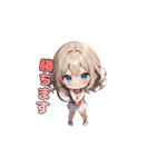 ウィンブルドンを目指す☆テニスガール！（個別スタンプ：4）