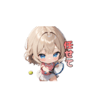 ウィンブルドンを目指す☆テニスガール！（個別スタンプ：7）