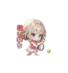 ウィンブルドンを目指す☆テニスガール！（個別スタンプ：9）