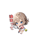 ウィンブルドンを目指す☆テニスガール！（個別スタンプ：11）