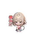 ウィンブルドンを目指す☆テニスガール！（個別スタンプ：22）