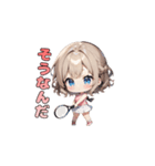 ウィンブルドンを目指す☆テニスガール！（個別スタンプ：34）