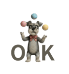 愉快なシュナウザースタンプ（個別スタンプ：3）
