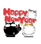 黒猫★お正月とクリスマス（再販）（個別スタンプ：9）