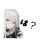 引きこもり黒パーカー たまに無言（個別スタンプ：1）