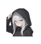 引きこもり黒パーカー たまに無言（個別スタンプ：14）