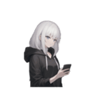 引きこもり黒パーカー たまに無言（個別スタンプ：16）