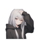 引きこもり黒パーカー たまに無言（個別スタンプ：22）