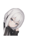 引きこもり黒パーカー たまに無言（個別スタンプ：24）