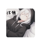 引きこもり黒パーカー たまに無言（個別スタンプ：33）