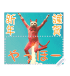 【再販】新春噴射猫メッセージ（個別スタンプ：2）