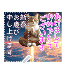 【再販】新春噴射猫メッセージ（個別スタンプ：7）
