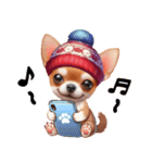 可愛いチワワの秋冬年末年始（個別スタンプ：16）