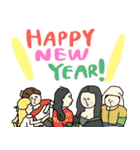 名画母の子供、家族に送る年末年始★poca（個別スタンプ：40）