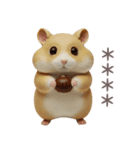 コロコロハムスターの日常カスタムスタンプ（個別スタンプ：3）