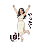 タイ語と日本語で話す美女（個別スタンプ：24）
