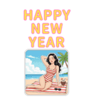 タイ語と日本語で話す美女（個別スタンプ：40）