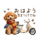 トイプードルのやさしい気づかい冬スタンプ（個別スタンプ：6）