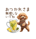 トイプードルのやさしい気づかい冬スタンプ（個別スタンプ：10）