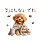 トイプードルのやさしい気づかい冬スタンプ（個別スタンプ：14）