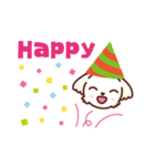 マルチーズ_モモのハッピーな毎日（個別スタンプ：3）