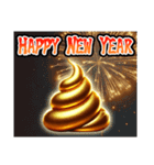 ✨再販【飛び出す】幸うんこ（個別スタンプ：3）