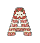 可愛いスイーツのアルファベット＆数字♡（個別スタンプ：1）