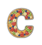 可愛いスイーツのアルファベット＆数字♡（個別スタンプ：3）