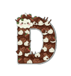 可愛いスイーツのアルファベット＆数字♡（個別スタンプ：4）