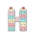 可愛いスイーツのアルファベット＆数字♡（個別スタンプ：8）