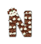 可愛いスイーツのアルファベット＆数字♡（個別スタンプ：14）