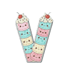 可愛いスイーツのアルファベット＆数字♡（個別スタンプ：22）