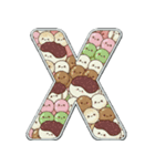 可愛いスイーツのアルファベット＆数字♡（個別スタンプ：24）