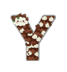 可愛いスイーツのアルファベット＆数字♡（個別スタンプ：25）