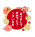 飛び出す大人のマナー年賀状＆お正月2(再販)（個別スタンプ：4）
