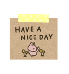 うさぎだけ。かわいいメモ風。（個別スタンプ：26）