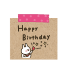 うさぎだけ。かわいいメモ風。（個別スタンプ：29）