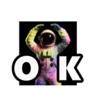 デカ文字♥ファンキー宇宙飛行士（個別スタンプ：2）