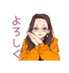 ビジネス定型★メガネガール（個別スタンプ：9）