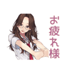 ビジネス定型★メガネガール（個別スタンプ：10）