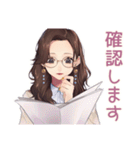 ビジネス定型★メガネガール（個別スタンプ：13）