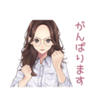 ビジネス定型★メガネガール（個別スタンプ：14）