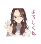 ビジネス定型★メガネガール（個別スタンプ：34）