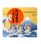 レトロにゃんこお正月【再販】（個別スタンプ：2）