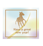 シルエット午年（個別スタンプ：13）