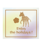 シルエット午年（個別スタンプ：17）