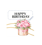 お正月から年末まで使える大人の花スタンプ（個別スタンプ：18）