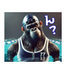 ゴリラ×水泳2！プールでザバーン！（個別スタンプ：27）