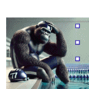 ゴリラ×水泳2！プールでザバーン！（個別スタンプ：28）