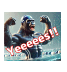 ゴリラ×水泳2！プールでザバーン！（個別スタンプ：29）